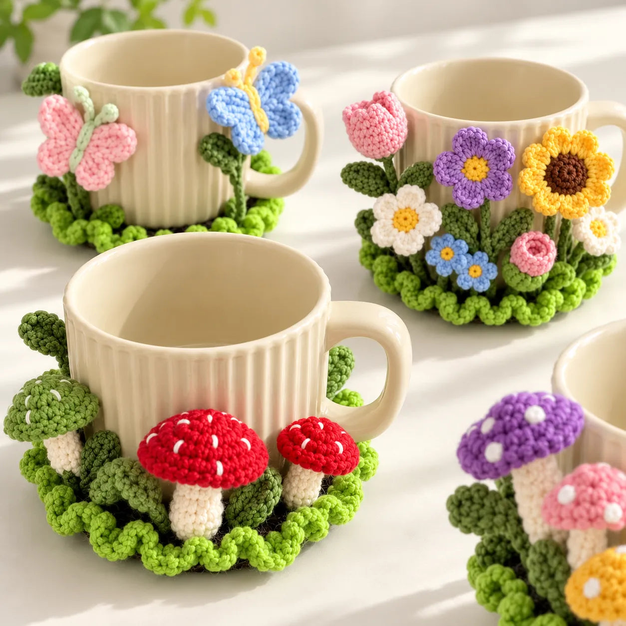 10+ Popping Flower Coasters Crochet Pattern Bundle
