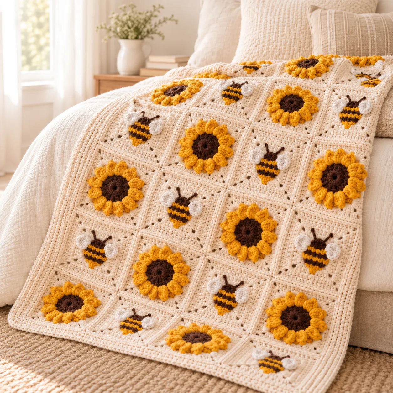 Sunflower & Bee Blanket