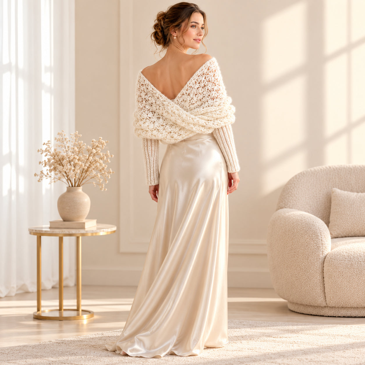 Ivory Whisper Sweater Scarf Crochet Pattern