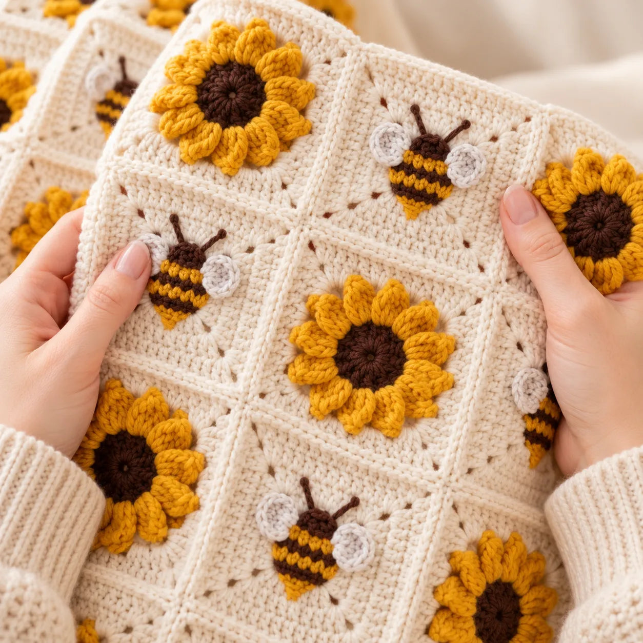 Sunflower & Bee Blanket