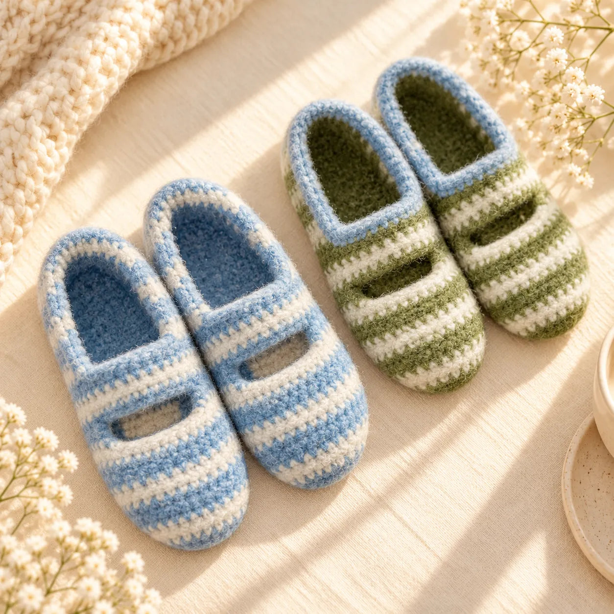 Balletcore Felted Slippers Crochet Pattern