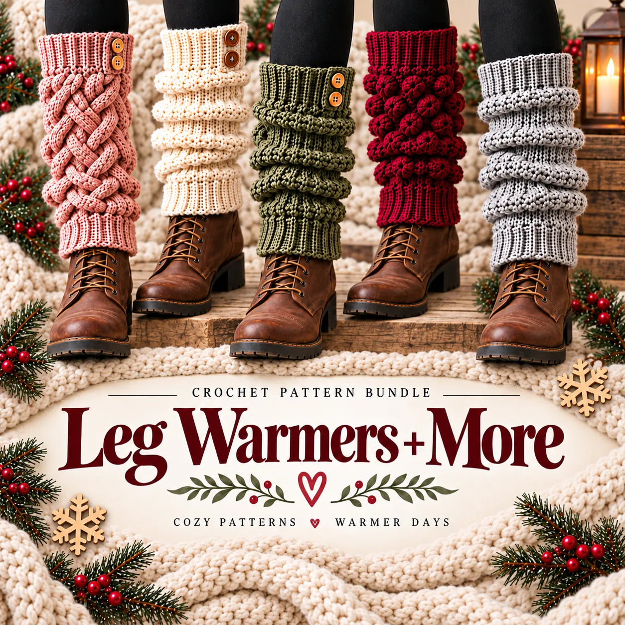100 Snowberry Winter Accessories Crochet Pattern Bundle