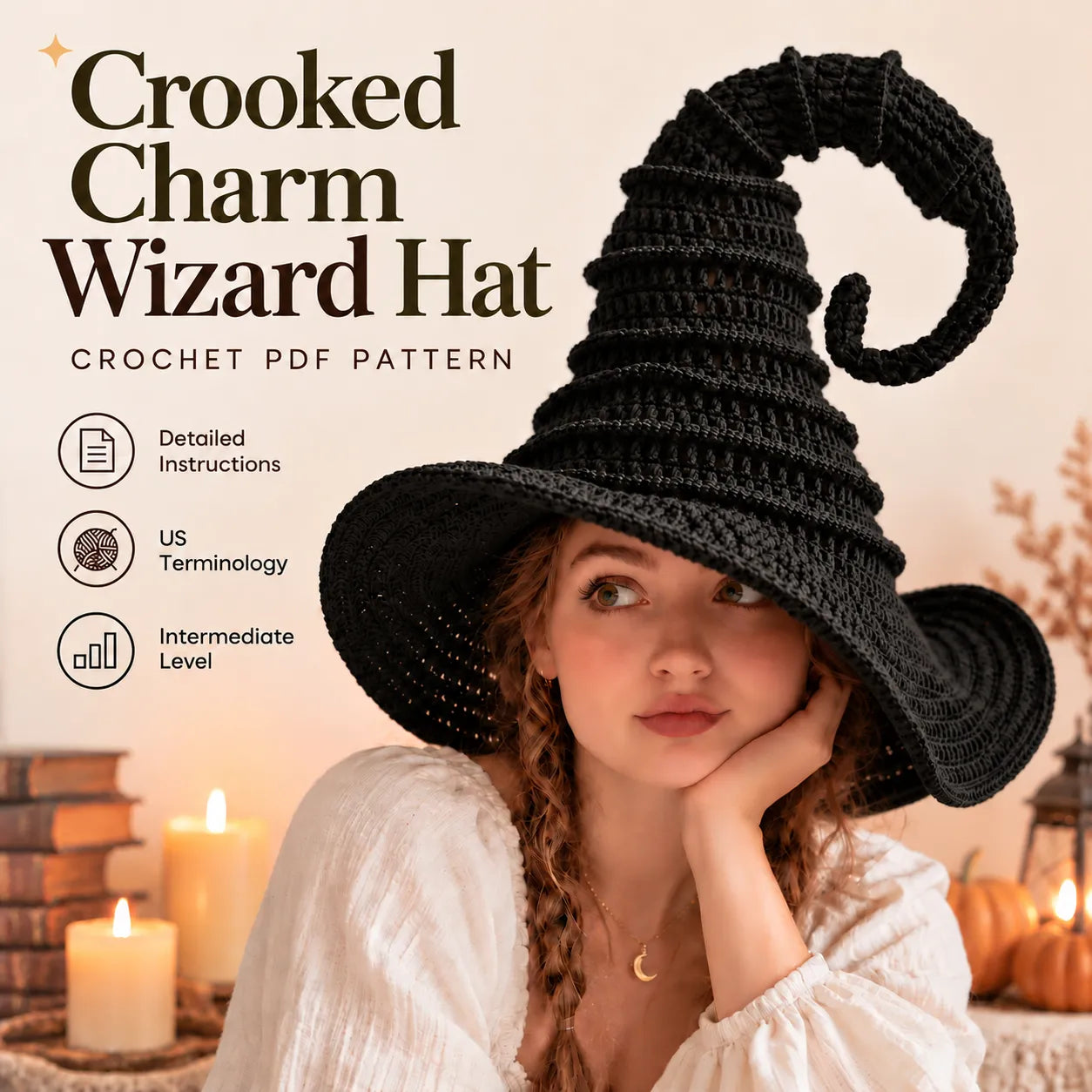 Crooked Charm Wizard Hat Pattern